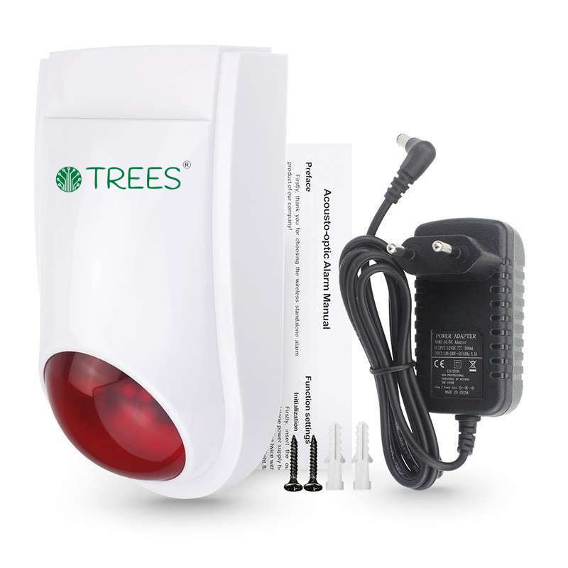 T5516 Wireless Outdoor Strobe Siren – High-Decibel Sound & Flash Security Alarm