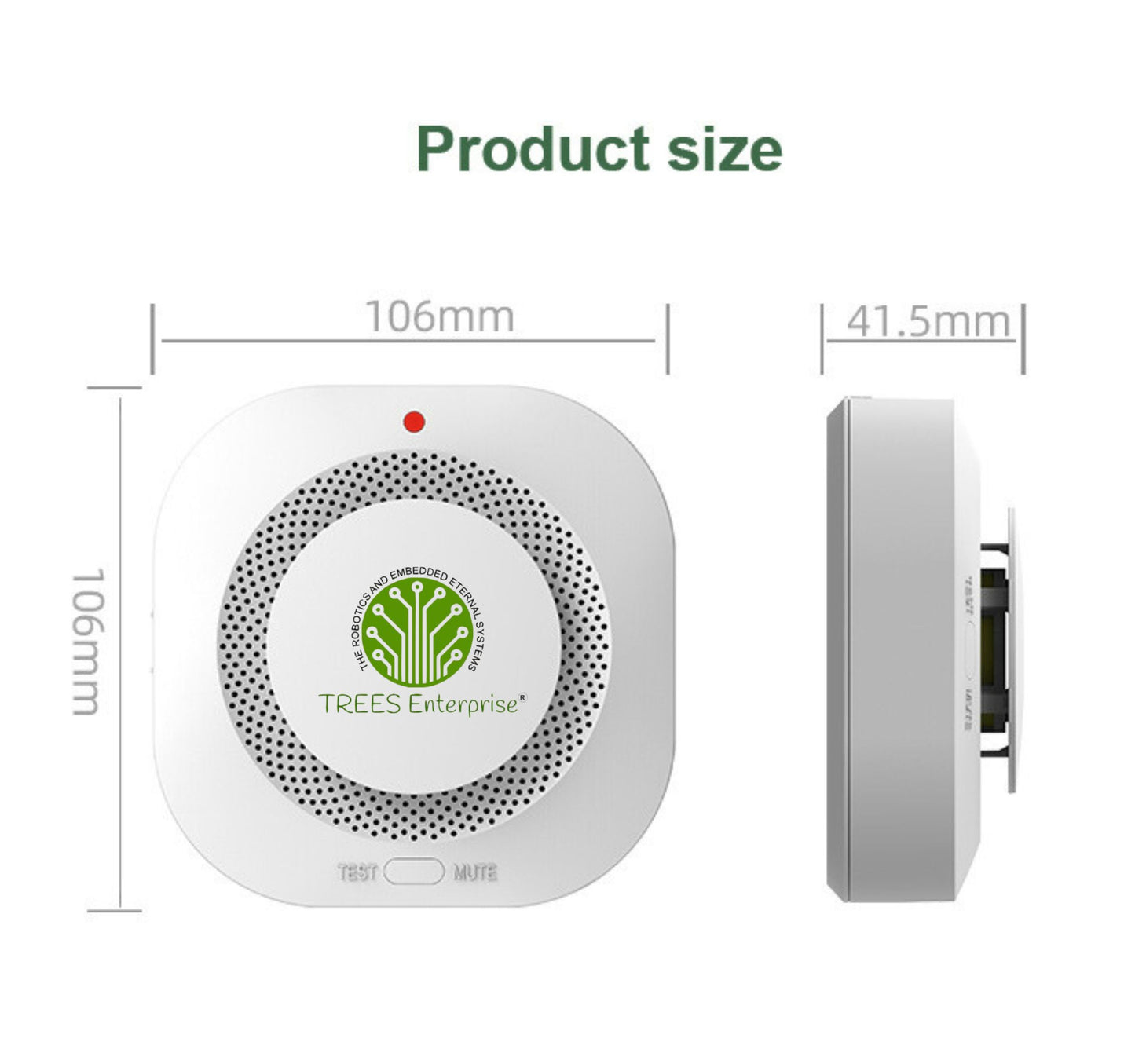 T441R WIRELESS PHOTOELECTRIC SMOKE DETECTOR - 433MHZ | STAND ALONE | BATTERY-POWERED