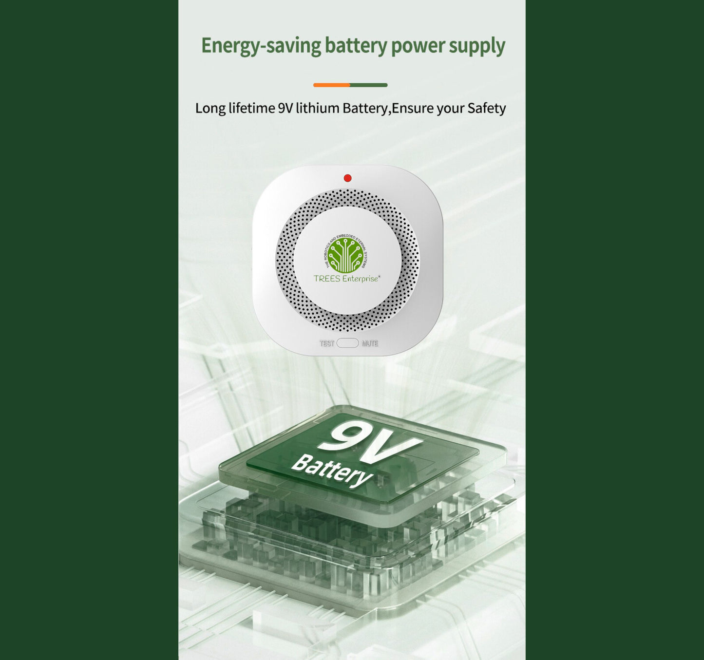 T441R WIRELESS PHOTOELECTRIC SMOKE DETECTOR - 433MHZ | STAND ALONE | BATTERY-POWERED