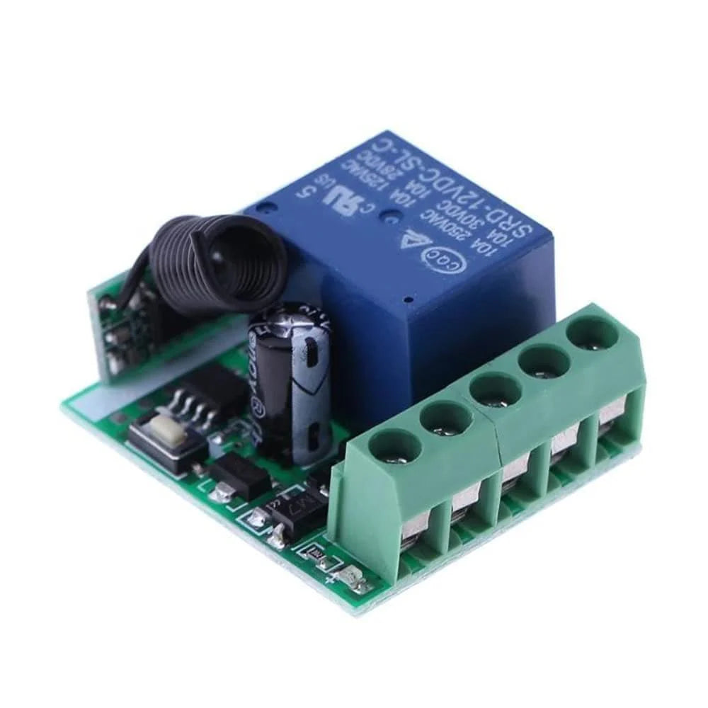 Wireless 12V Remote Control Relay Switch (433MHz) – 1 Channel (with Adaptor 12V)
