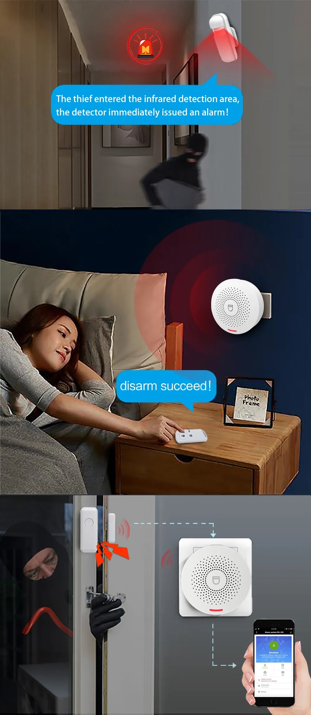T5150 Smart WiFi Security Alarm System – Embedded OS & High-Decibel Siren