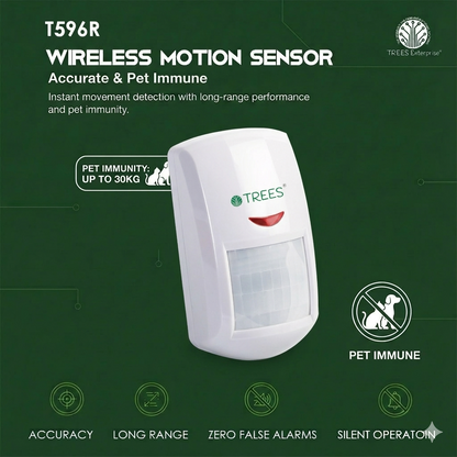 T596R WIRELESS PET IMMUNE MOTION PIR SENSOR