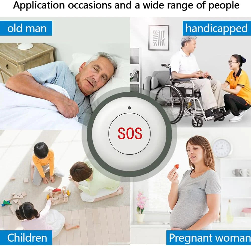 T512 Wireless SOS Emergency Alarm Button (433MHz Compatible)