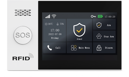 T5107 SMART WIFI + 2G/4G TOUCHSCREEN HOME WIRELESS SECURITY ALARM SYSTEM