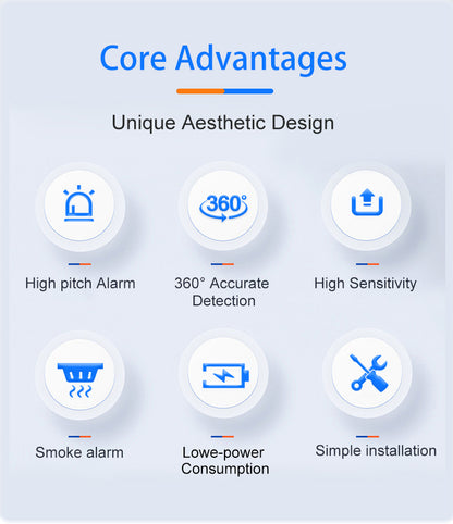 T441R WIRELESS PHOTOELECTRIC SMOKE DETECTOR - 433MHZ | STAND ALONE | BATTERY-POWERED