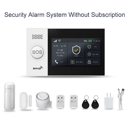 T5107 SMART WIFI + 2G/4G TOUCHSCREEN HOME WIRELESS SECURITY ALARM SYSTEM