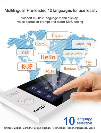 T5107 SMART WIFI + 2G/4G TOUCHSCREEN HOME WIRELESS SECURITY ALARM SYSTEM