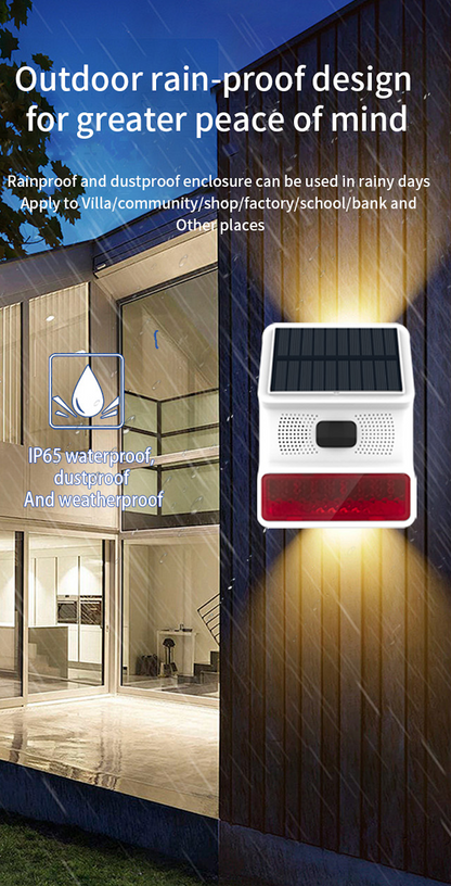 T5523R SOLAR POWERED WIRELESS OUTDOOR SIREN