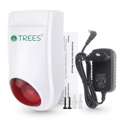 T5516 Wireless Outdoor Strobe Siren – High-Decibel Sound & Flash Security Alarm