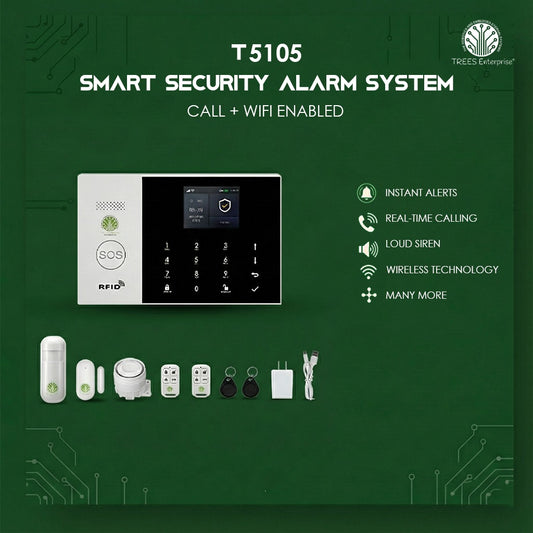 T5105 WIRELESS SECURITY ALARM KIT TOUCHPAD (GSM + WIFI)