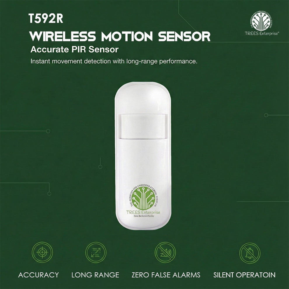 T592R WIRELESS PIR MOTION SENSOR – TREES Enterprise - One Stop Security ...
