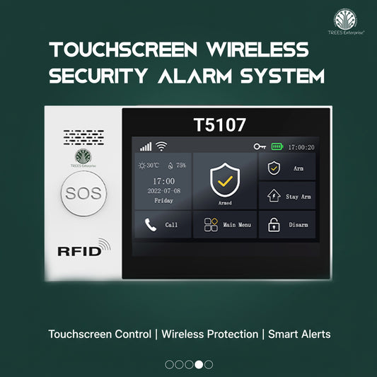 T5107 WIRELESS SECURITY ALARM KIT TOUCHSCREEN (GSM + WIFI)