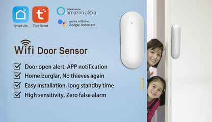 T569 WiFi Door/Window Sensor – Smart 2.4GHz Magnetic Contact Sensor (Tuya/Smart Life)