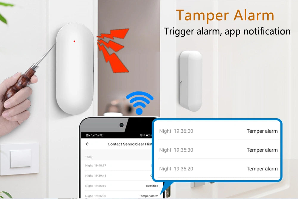 T569 WiFi Door/Window Sensor – Smart 2.4GHz Magnetic Contact Sensor (Tuya/Smart Life)