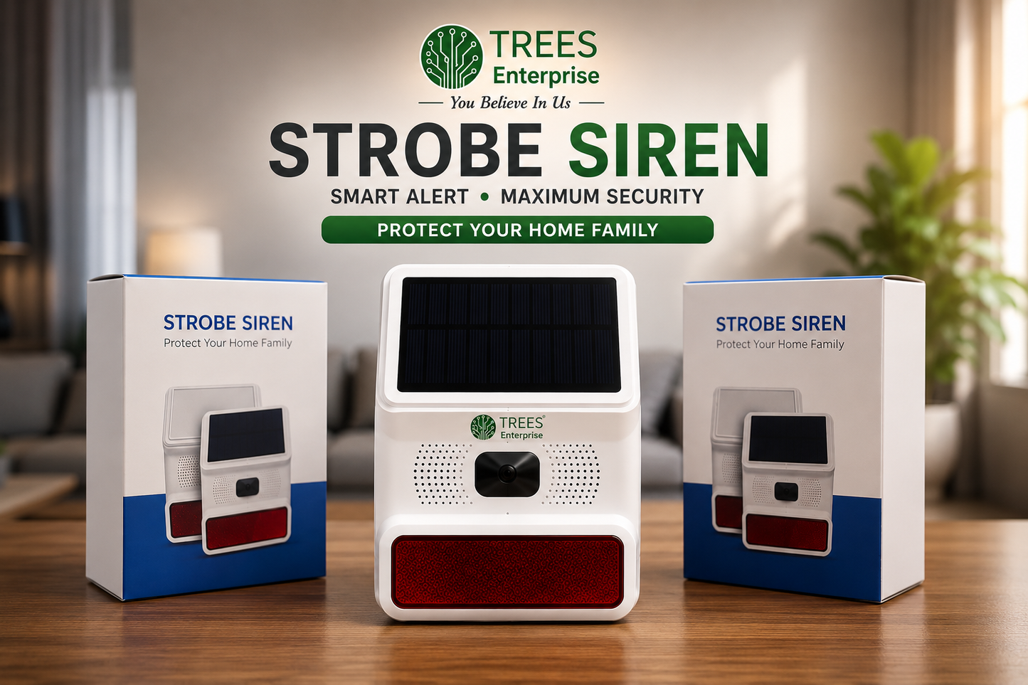 T5523R SOLAR POWERED WIRELESS OUTDOOR SIREN